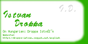 istvan droppa business card